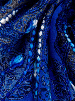 Палантин с вышивкой (шерсть 100%) № Тк903/128 - Ганг фото 3