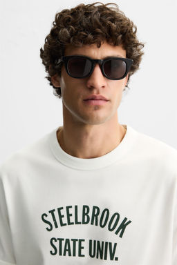 RIBBED SLOGAN T-SHIRT - Zara фото 6