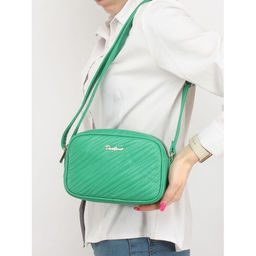 Сумка женская искусственная кожа DJ-6943-1-GREEN, 2отд, плечевой ремень, зеленый SALE 253985 - Adelia фото 5