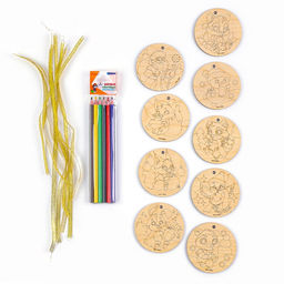 Заготовки для творчества на новый год «Шары», с карандашами