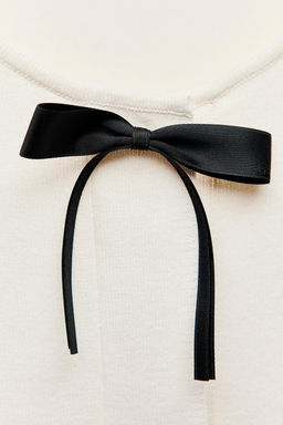 SHORT KNIT DRESS WITH BOWS - Zara фото 5