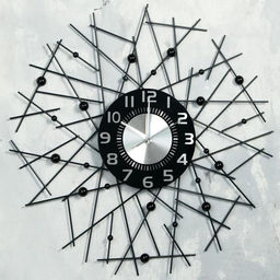 Часы настенные интерьерные «Тези», серия: Ажур, бесшумные, плавный ход, d=60 см, циферблат d=22 см, от батарейки 1хАА