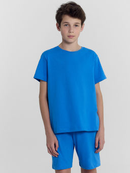 Комплект для мальчиков (футболка, шорты) ярко-голубой - Mark formelle фото 3