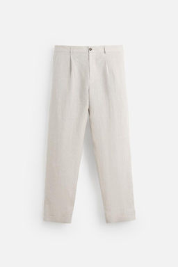 100% LINEN SUIT TROUSERS - Zara фото 7