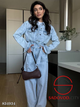 Джинсовый комбинезон женский