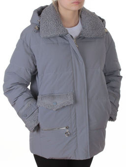 23210 GRAY/LT. BLUE Куртка зимняя женская (150 гр. био-пух)