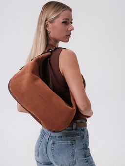 Сумка замшевая багет Azaro 30861 коппер