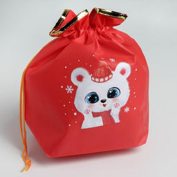 Цена за 5 шт. Мешок подарочный Привет!, 28 28 см +/- 1.5 см