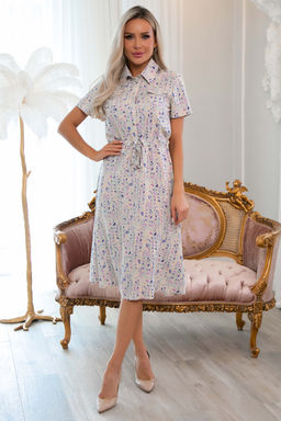 Платье Эмили (бежево-сиреневое) П13044-45М