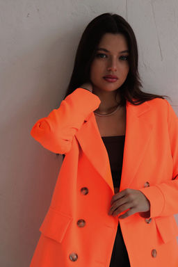 10635 Жакет двубортный ярко-оранжевый - Martichelli фото 12