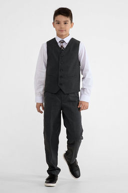 Серый школьный жилет для мальчика Инфанта, модель 1003/3