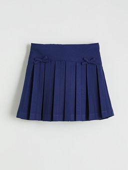 Beli Lastikli Basic K?z ?ocuk Pileli Etek