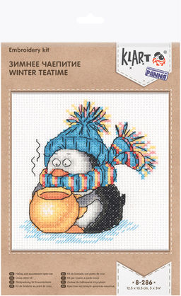 Klart набор для вышивания 8-286 Зимнее чаепитие 12.5 х 13.5 см