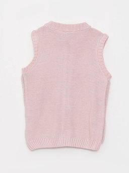 Bisiklet Yaka Pel?? Detayl? Triko K?z ?ocuk Fermuarl? Yelek - Waikiki фото 2