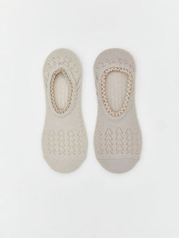 Dantel Detayl? Ajurlu Kad?n Babet ?orap 2li