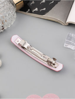 Цена за 6 шт. Набор для волос QF «Лилит», 10 резинок 6.5 см, заколка - автомат 9 см, чёрный, бордовый