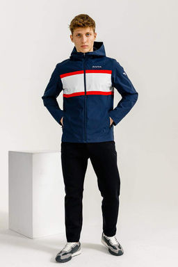 Ветровка с капюшоном Глубокий синий