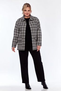 Жакет Элль стиль 2324ж черно-белый  фото 4