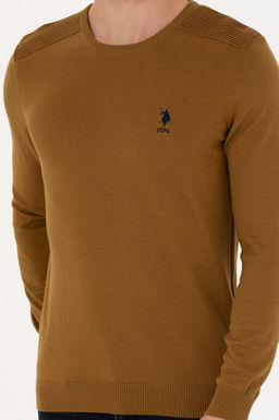 Мужской базовый свитер светло-хаки Неожиданная скидка в корзине - U.s. polo assn фото 6