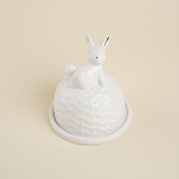 Лимонница SL Home Пасхальные кролики, 14?14.5 см, доломит, белая