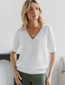 Джемпер тонкой вязки из вискозы с нейлоном