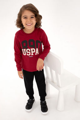 Erkek _ocuk Bordo Pijama Tak_m_ Sepette S_rpriz _ndirim - U.s. polo assn фото 8