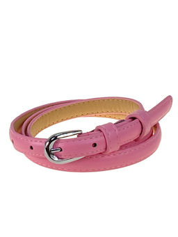 Ремень женский из искусственной кожи, цвет розовый