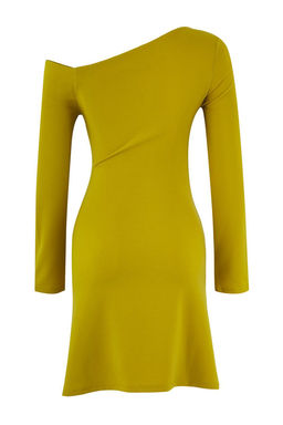 Teen Yag Yesil More Sustainable Buzgu/Drape K?sa/Mini Esnek Orme Elbise TWOAW26EL00159
