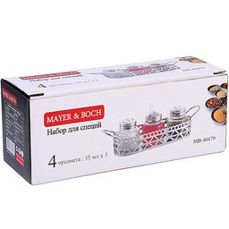 40479 Набор для специй на подставке 5 предметов стекло/нерж MB (х72) - Mayer&boch фото 3