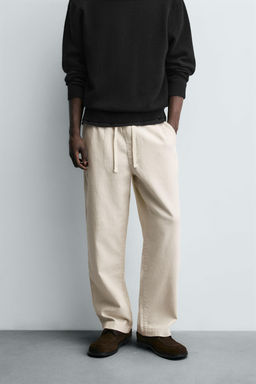 TEXTURED RELAXED FIT TROUSERS - Zara фото 2