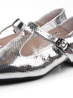 06-B68A-120U GREY/SILVER Туфли женские (натуральная кожа)