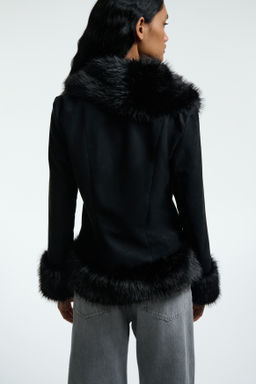 Chaqueta con ribetes efecto pelo - H&m фото 6