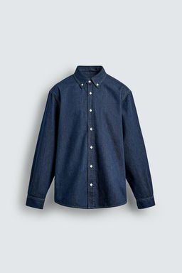 COTTON - CASHMERE DENIM SHIRT - Zara фото 8