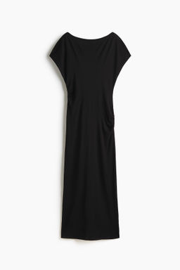 Vestido de un hombro en lana merino