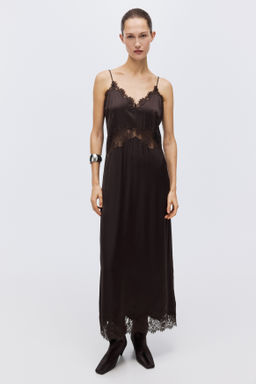 Vestido de tirantes con ribetes de encaje - H&m фото 6