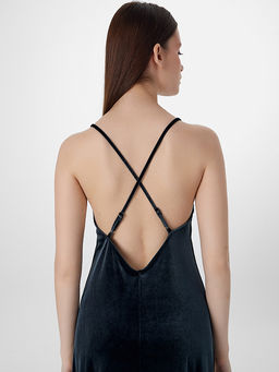 Сарафан женский черный велюровый - Mark formelle фото 5