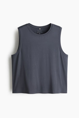 Camiseta de deporte boxy sin mangas con DryMove - H&m фото 4