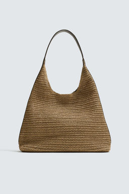 BOLSO SHOPPER TRENZADO / Blanco Crudo - Zara фото 3