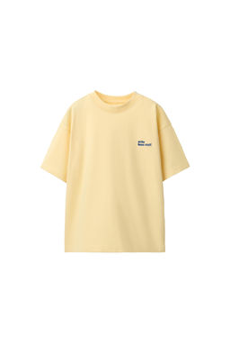 CAMISETA HEAVY WEIGHT TEXTO / Amarillo - Zara фото 6