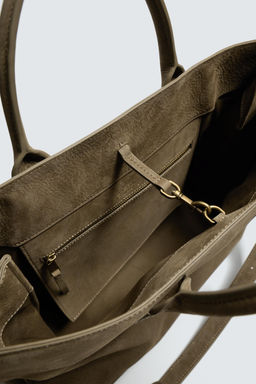 BANDOLERA PIEL / Gris Topo - Zara фото 6
