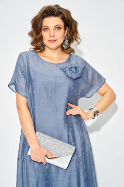 Платье Liliana 1524 серо-голубой  фото 4