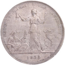 1 талер 1833 года Вюртемберг Таможенный союз