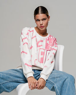 УДЛИНЁННЫЙ СВИТШОТ С ПРИНТОМ SNK010 - Sahar art lab фото 6