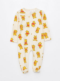 Bisiklet Yaka Winnie the Pooh Bask?l? Erkek Bebek Tulum