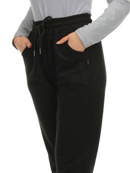 MC903-1 BLACK Брюки спортивные женские (100% хлопок) - Фабричный китай фото 4