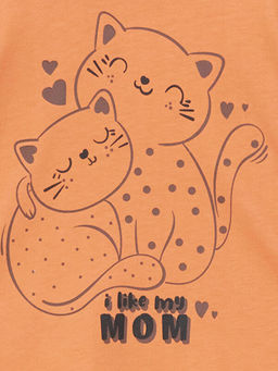 Bisiklet Yaka Uzun Kollu Bask?l? K?z Bebek Ti??rt - Waikiki фото 2