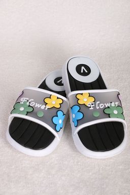 Шлепанцы резиновые с цветами