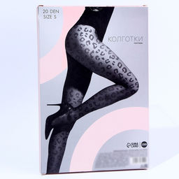 Цена за 2 шт. Колготки женские «Лео», размер S, чёрные