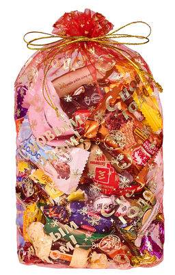 Мешочек сладостей красный 1000 г. текстиль