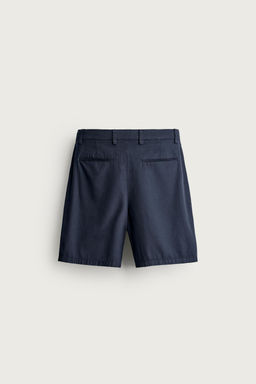 BERMUDA PLIEGUES REGULAR FIT / Marino